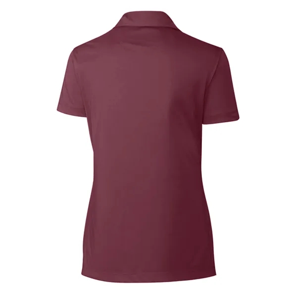 Women's polo with short sleeves, moisture-wicking performance, 3-button placket, and rib-knit... from ASI 47965 Cutter & Buck