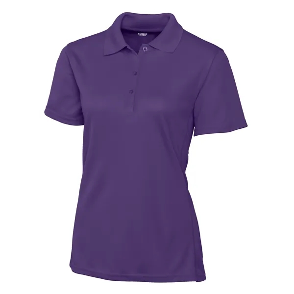 Women's polo with short sleeves, moisture-wicking performance, 3-button placket, and rib-knit... from ASI 47965 Cutter & Buck