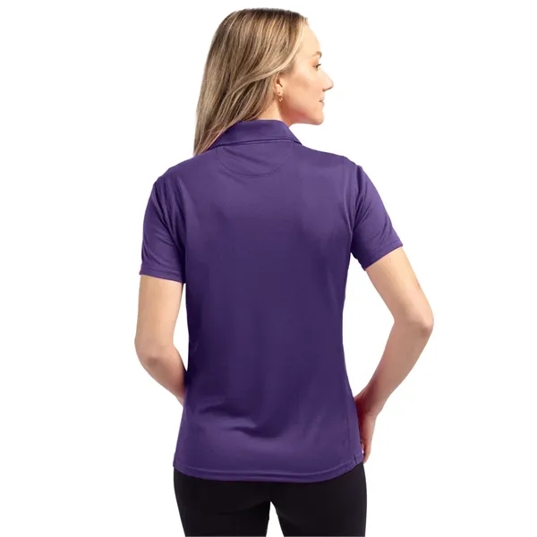 Women's polo with short sleeves, moisture-wicking performance, 3-button placket, and rib-knit... from ASI 47965 Cutter & Buck