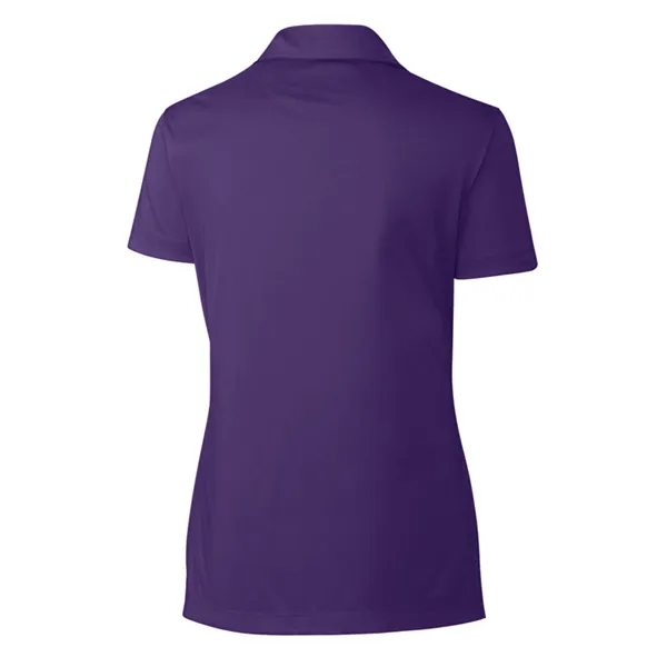 Women's polo with short sleeves, moisture-wicking performance, 3-button placket, and rib-knit... from ASI 47965 Cutter & Buck
