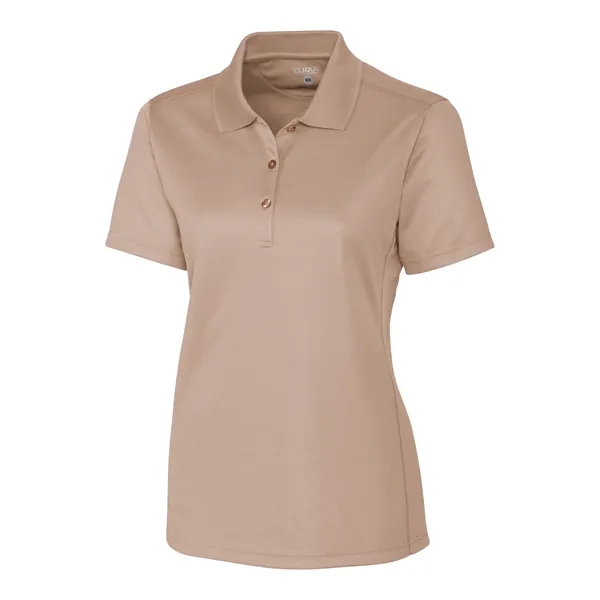 Women's polo with short sleeves, moisture-wicking performance, 3-button placket, and rib-knit... from ASI 47965 Cutter & Buck