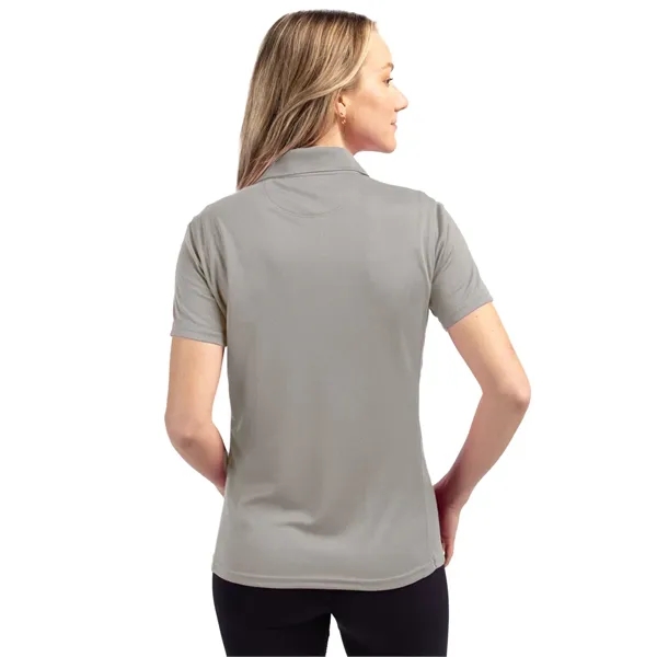 Women's polo with short sleeves, moisture-wicking performance, 3-button placket, and rib-knit... from ASI 47965 Cutter & Buck