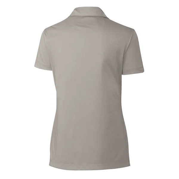Women's polo with short sleeves, moisture-wicking performance, 3-button placket, and rib-knit... from ASI 47965 Cutter & Buck