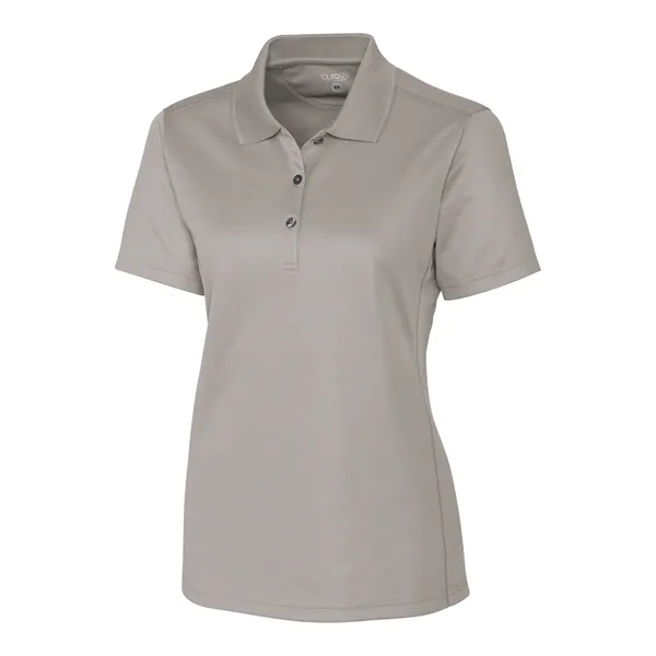 Women's polo with short sleeves, moisture-wicking performance, 3-button placket, and rib-knit... from ASI 47965 Cutter & Buck