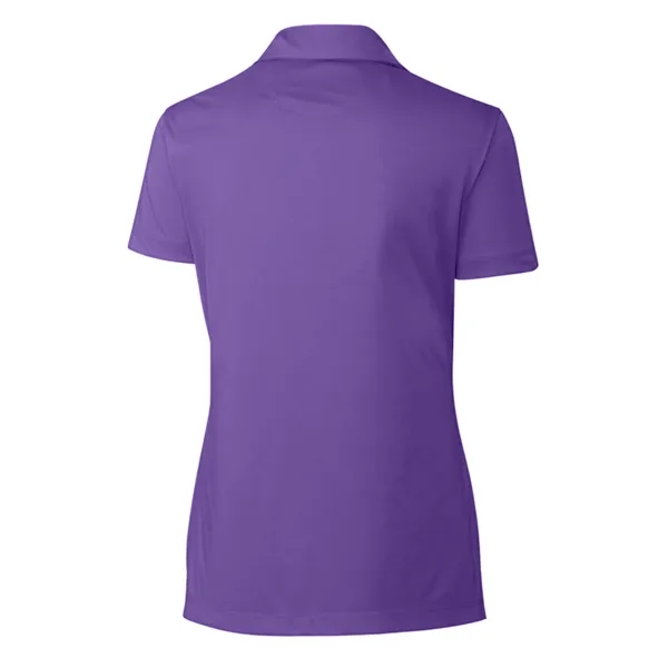 Women's polo with short sleeves, moisture-wicking performance, 3-button placket, and rib-knit... from ASI 47965 Cutter & Buck