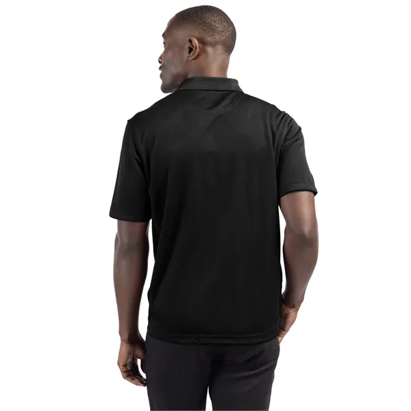 Men's polo with short sleeves, moisture-wicking performance, 3-button placket, and rib-knit... from ASI 47965 Cutter & Buck