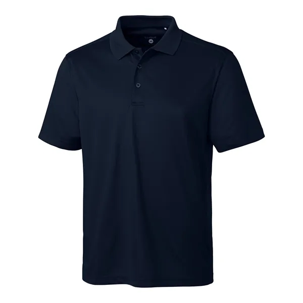 Men's polo with short sleeves, moisture-wicking performance, 3-button placket, and rib-knit... from ASI 47965 Cutter & Buck