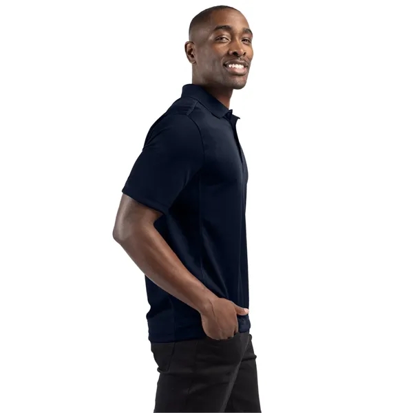 Men's polo with short sleeves, moisture-wicking performance, 3-button placket, and rib-knit... from ASI 47965 Cutter & Buck