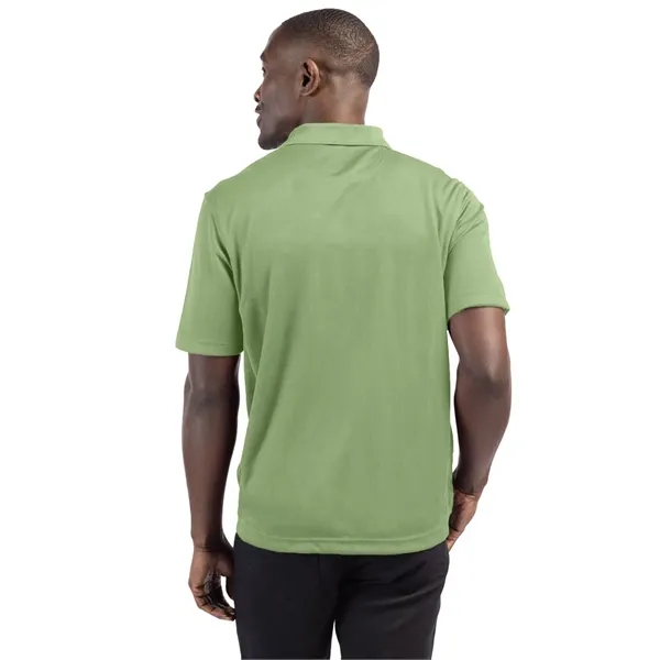 Men's polo with short sleeves, moisture-wicking performance, 3-button placket, and rib-knit... from ASI 47965 Cutter & Buck