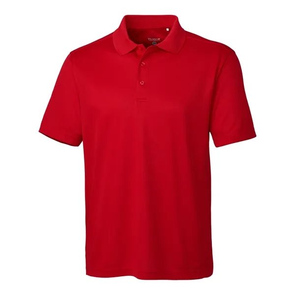 Men's polo with short sleeves, moisture-wicking performance, 3-button placket, and rib-knit... from ASI 47965 Cutter & Buck
