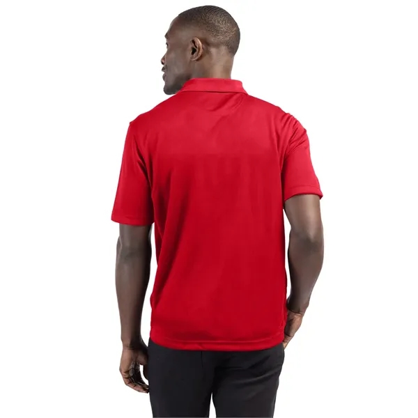 Men's polo with short sleeves, moisture-wicking performance, 3-button placket, and rib-knit... from ASI 47965 Cutter & Buck