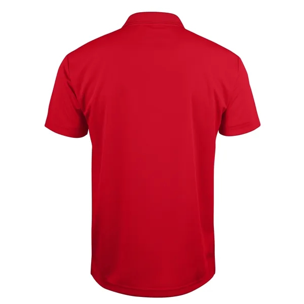 Men's polo with short sleeves, moisture-wicking performance, 3-button placket, and rib-knit... from ASI 47965 Cutter & Buck