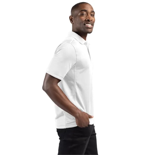Men's polo with short sleeves, moisture-wicking performance, 3-button placket, and rib-knit... from ASI 47965 Cutter & Buck