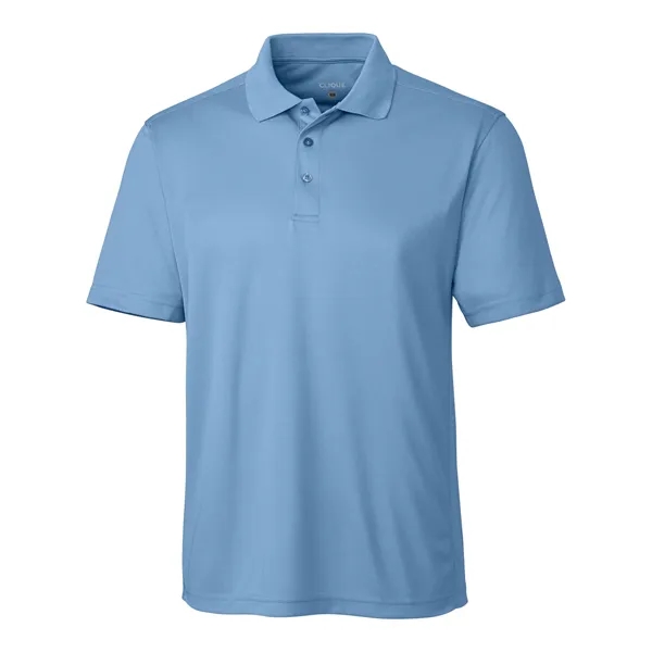 Men's polo with short sleeves, moisture-wicking performance, 3-button placket, and rib-knit... from ASI 47965 Cutter & Buck