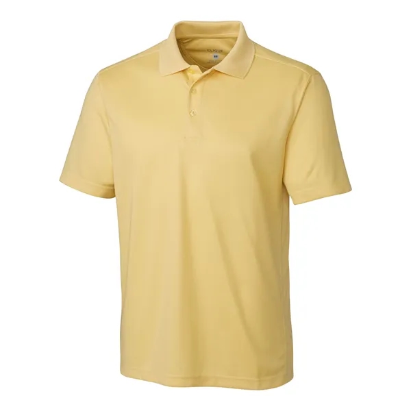 Men's polo with short sleeves, moisture-wicking performance, 3-button placket, and rib-knit... from ASI 47965 Cutter & Buck