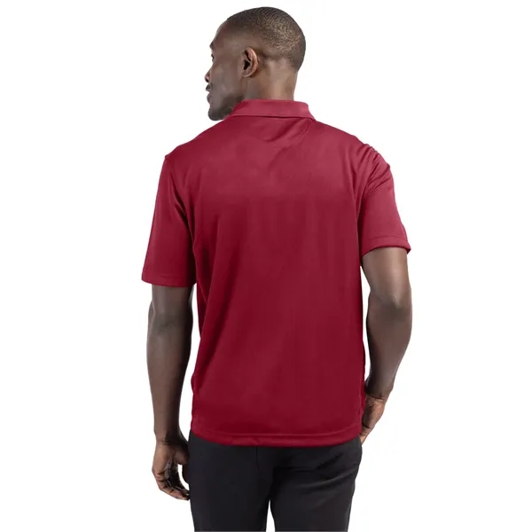 Men's polo with short sleeves, moisture-wicking performance, 3-button placket, and rib-knit... from ASI 47965 Cutter & Buck
