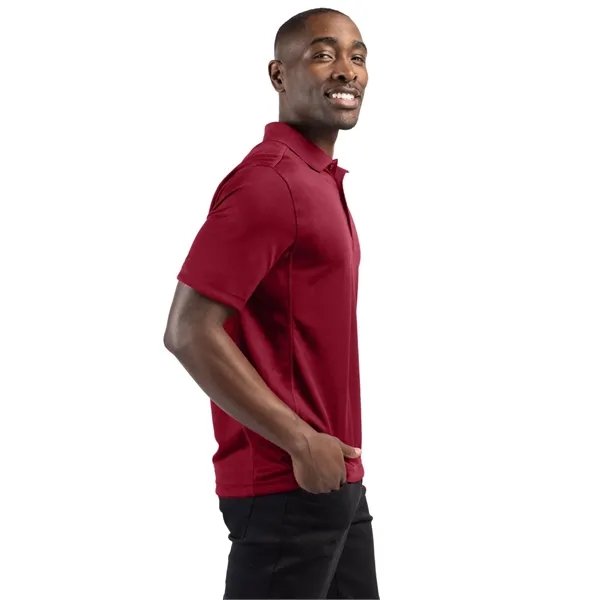Men's polo with short sleeves, moisture-wicking performance, 3-button placket, and rib-knit... from ASI 47965 Cutter & Buck