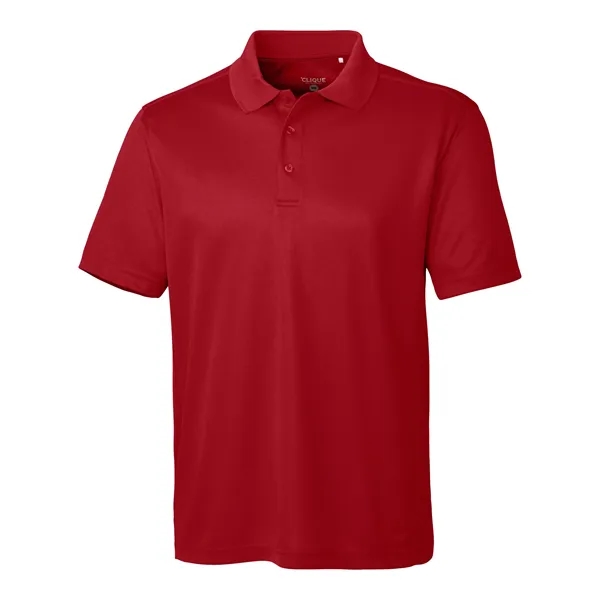 Men's polo with short sleeves, moisture-wicking performance, 3-button placket, and rib-knit... from ASI 47965 Cutter & Buck