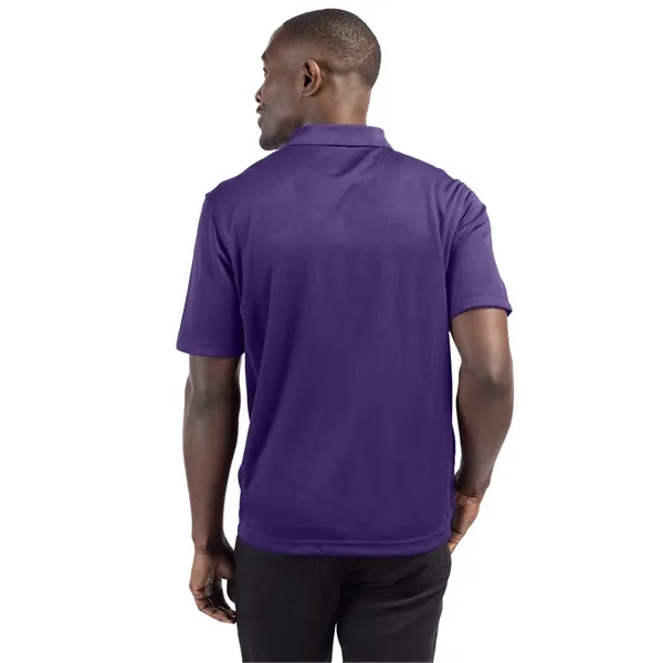 Men's polo with short sleeves, moisture-wicking performance, 3-button placket, and rib-knit... from ASI 47965 Cutter & Buck