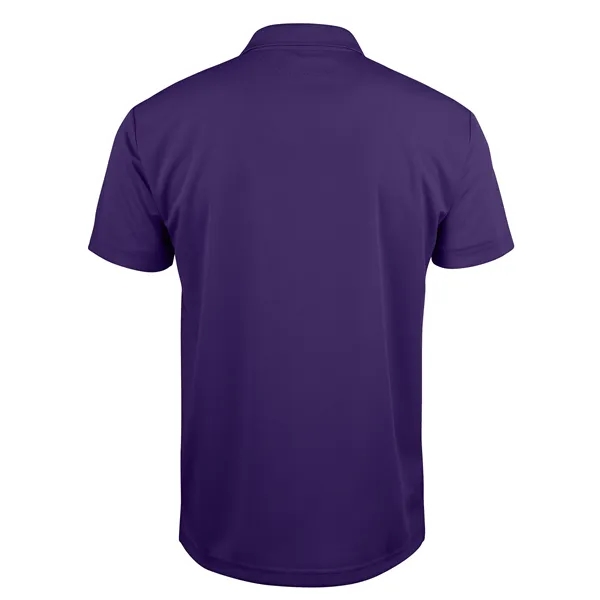 Men's polo with short sleeves, moisture-wicking performance, 3-button placket, and rib-knit... from ASI 47965 Cutter & Buck