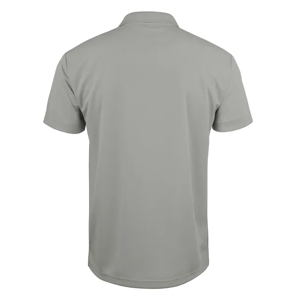 Men's polo with short sleeves, moisture-wicking performance, 3-button placket, and rib-knit... from ASI 47965 Cutter & Buck
