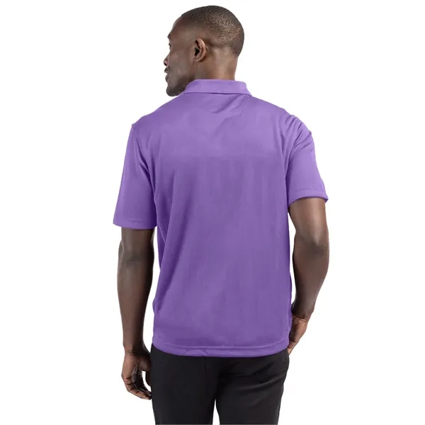 Men's polo with short sleeves, moisture-wicking performance, 3-button placket, and rib-knit... from ASI 47965 Cutter & Buck