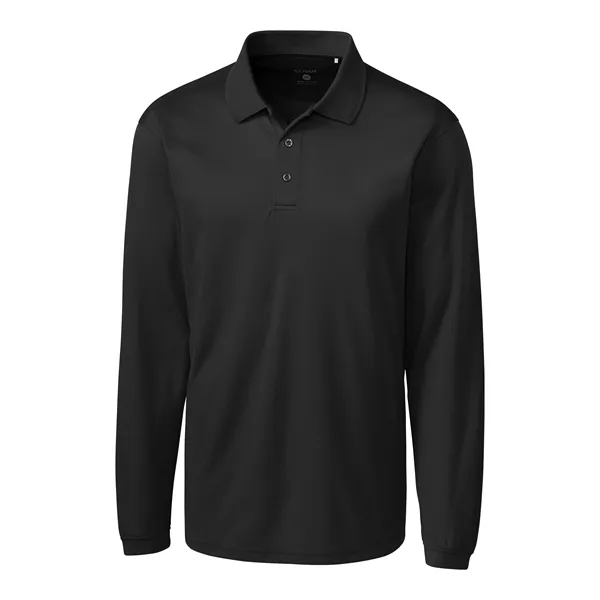 Men's polo with long sleeves, moisture-wicking performance, 3-button placket, and rib-knit... from ASI 47965 Cutter & Buck