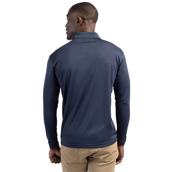 Men's polo with long sleeves, moisture-wicking performance, 3-button placket, and rib-knit... from ASI 47965 Cutter & Buck