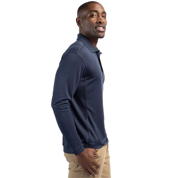 Men's polo with long sleeves, moisture-wicking performance, 3-button placket, and rib-knit... from ASI 47965 Cutter & Buck