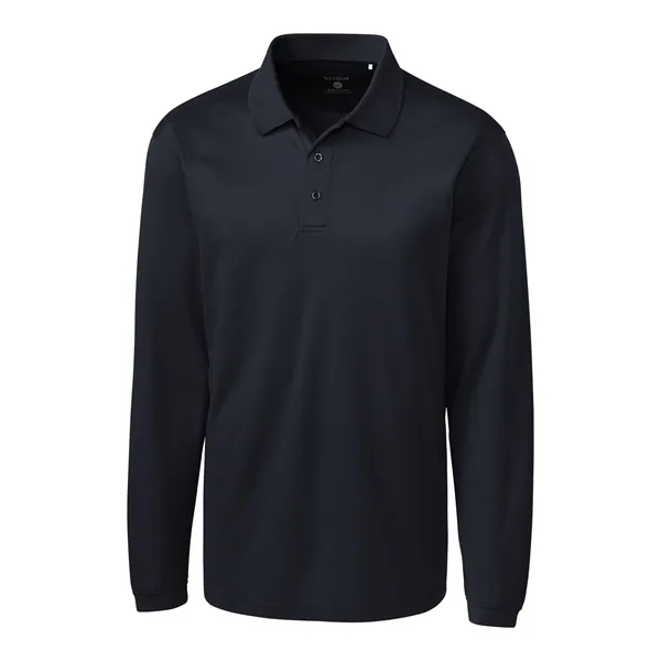 Men's polo with long sleeves, moisture-wicking performance, 3-button placket, and rib-knit... from ASI 47965 Cutter & Buck