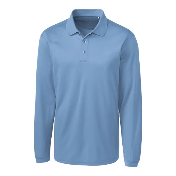 Men's polo with long sleeves, moisture-wicking performance, 3-button placket, and rib-knit... from ASI 47965 Cutter & Buck