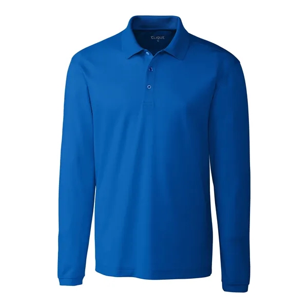 Men's polo with long sleeves, moisture-wicking performance, 3-button placket, and rib-knit... from ASI 47965 Cutter & Buck