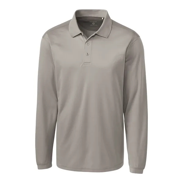 Men's polo with long sleeves, moisture-wicking performance, 3-button placket, and rib-knit... from ASI 47965 Cutter & Buck