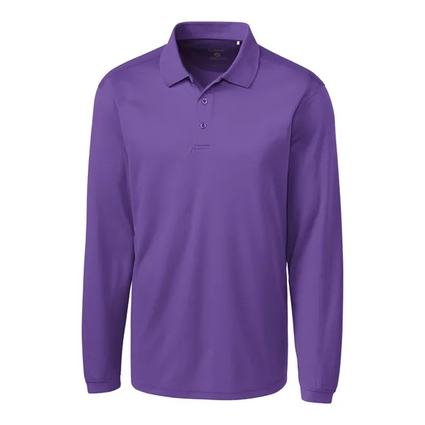 Men's polo with long sleeves, moisture-wicking performance, 3-button placket, and rib-knit... from ASI 47965 Cutter & Buck