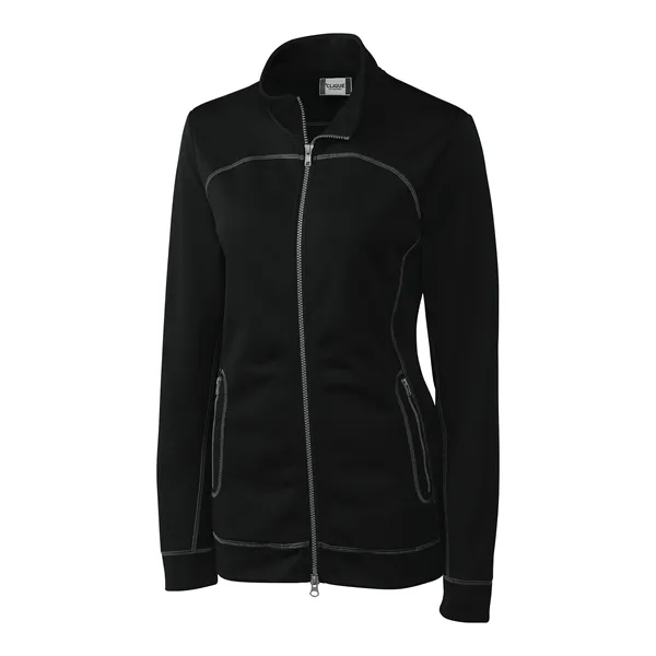 Women's jacket with a full-zip, brushed fleece interior, moisture-wicking performance, and... from ASI 47965 Cutter & Buck