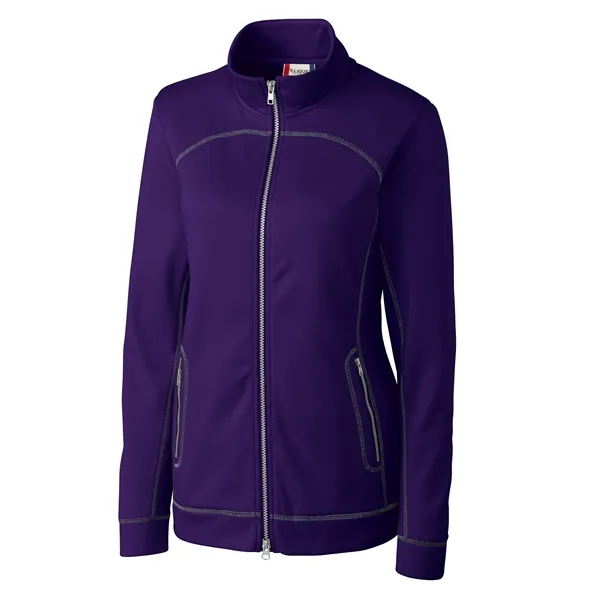 Women's jacket with a full-zip, brushed fleece interior, moisture-wicking performance, and... from ASI 47965 Cutter & Buck