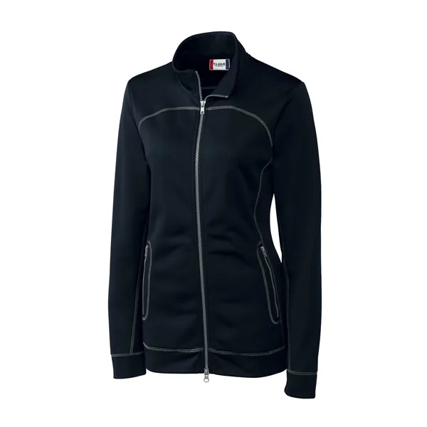 Women's jacket with a full-zip, brushed fleece interior, moisture-wicking performance, and... from ASI 47965 Cutter & Buck