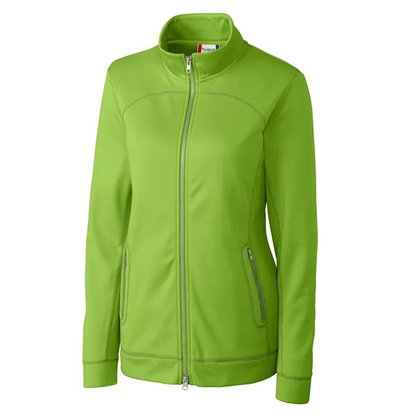 Women's jacket with a full-zip, brushed fleece interior, moisture-wicking performance, and... from ASI 47965 Cutter & Buck
