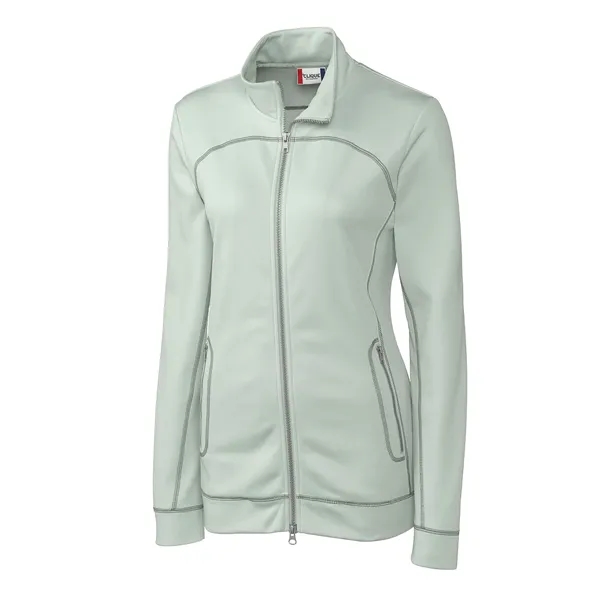 Women's jacket with a full-zip, brushed fleece interior, moisture-wicking performance, and... from ASI 47965 Cutter & Buck