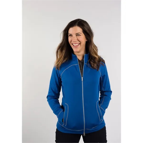 Women's jacket with a full-zip, brushed fleece interior, moisture-wicking performance, and... from ASI 47965 Cutter & Buck