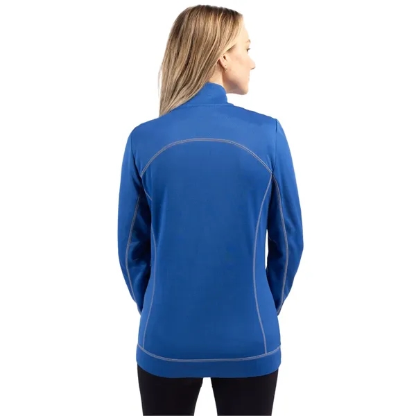 Women's jacket with a full-zip, brushed fleece interior, moisture-wicking performance, and... from ASI 47965 Cutter & Buck