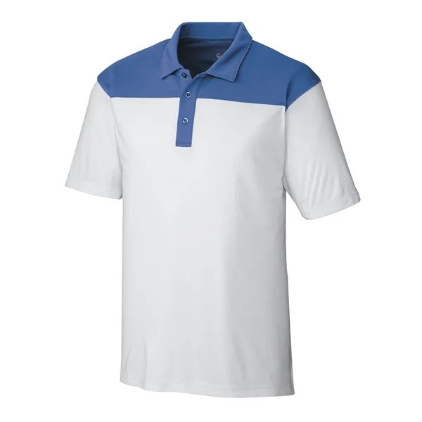 Men's polo with short sleeves, self-fabric collar, three-button placket, and open... from ASI 47965 Cutter & Buck