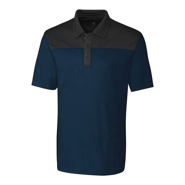 Men's polo with short sleeves, self-fabric collar, three-button placket, and open... from ASI 47965 Cutter & Buck