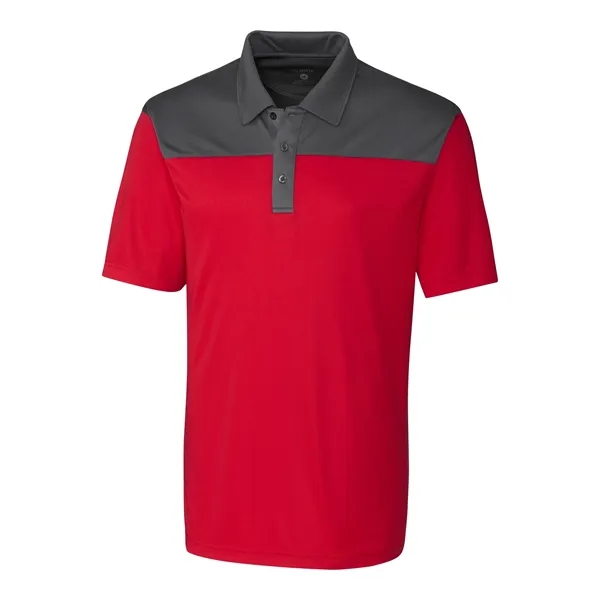 Men's polo with short sleeves, self-fabric collar, three-button placket, and open... from ASI 47965 Cutter & Buck
