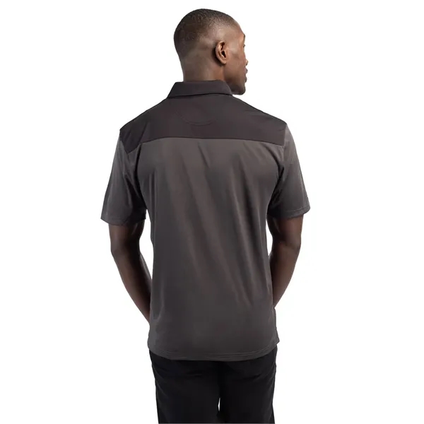 Men's polo with short sleeves, self-fabric collar, three-button placket, and open... from ASI 47965 Cutter & Buck