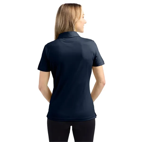 Women's polo with short sleeves, self-fabric collar, and three-button placket.... from ASI 47965 Cutter & Buck