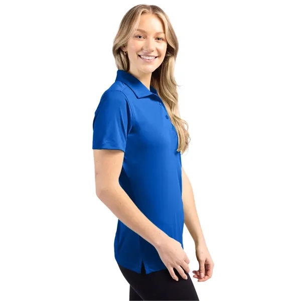 Women's polo with short sleeves, self-fabric collar, and three-button placket.... from ASI 47965 Cutter & Buck