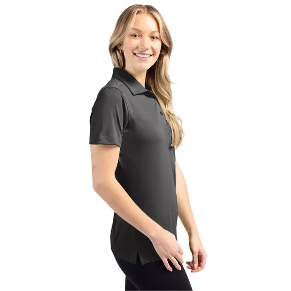Women's polo with short sleeves, self-fabric collar, and three-button placket.... from ASI 47965 Cutter & Buck