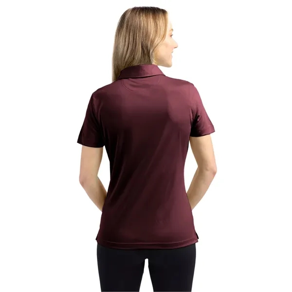 Women's polo with short sleeves, self-fabric collar, and three-button placket.... from ASI 47965 Cutter & Buck