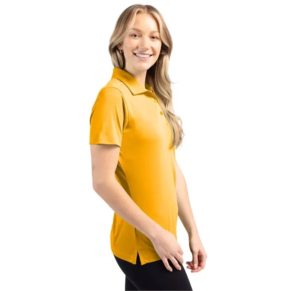 Women's polo with short sleeves, self-fabric collar, and three-button placket.... from ASI 47965 Cutter & Buck